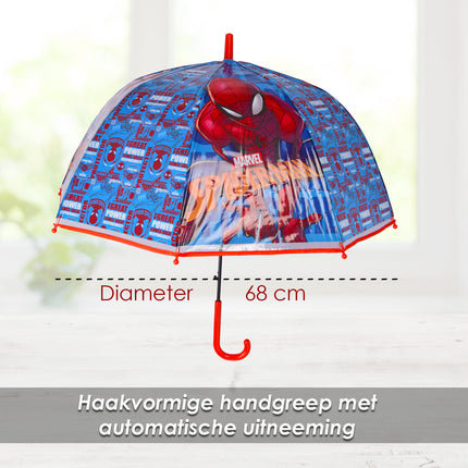 Opvouwbare Kinderparaplu - 50 cm Diameter - Windbestendig - UV-Bescherming - Spiderman Design