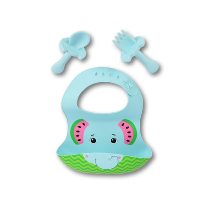 Slabbetje | Silicone slabbetje | blauw | Leeftijd:6m+ | Baby accessoire | BPA Free | 17cm*23cm