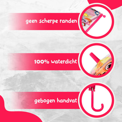 Paraplu | kinderparaplu | Diameter - 73 cm | Polysester\ aluminium | Opvouwbare paraplu | Stevige paraplu 