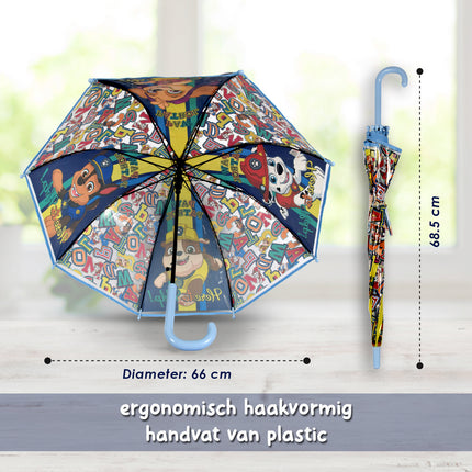 Paraplu | kinderparaplu | Diameter - 66 cm | Polysester\ aluminium | Opvouwbare paraplu | Stevige paraplu 