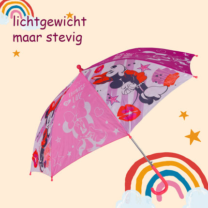 Kleurrijke Opvouwbare Kinderparaplu voor Meisjes - Diameter 66 cm - Aluminium Frame - Polyester Doek - Windbestendig