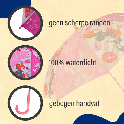 Kleurrijke Opvouwbare Kinderparaplu voor Meisjes - Diameter 66 cm - Aluminium Frame - Polyester Doek - Windbestendig
