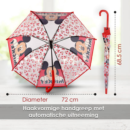 Paraplu | kinderparaplu | Polyester | Stevige paraplu | 70 cm Diameter | Veilig & Vrolijk Desig| Automatische paraplu | Voor Jongens & Meisjes 