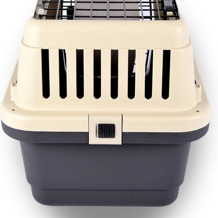Hondenbox | Wit grijs | kattenreismand | 50cmx33cm x33cm | Tot 12 kg | Hondenreismand