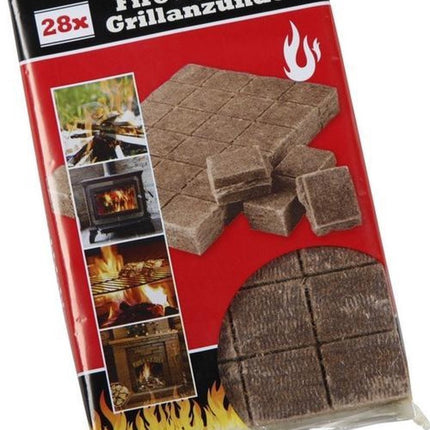Houten Bruine Bbq Aanmaakblokjes - Bbq Collection - Goedkoop 28 Stuks