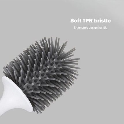 WC Borstel in Houder - Hoge Kwaliteit - Wit - 9cmx41cm - Kwaliteitsvolle Toiletborstel en Houder
