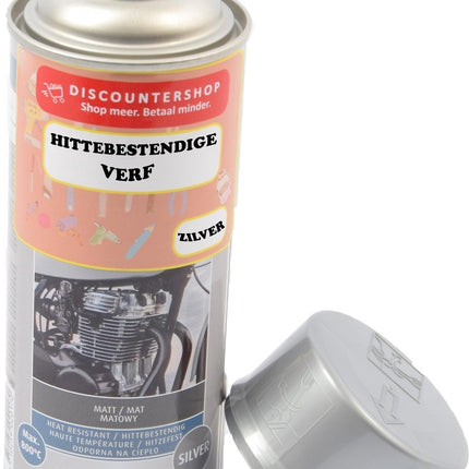 Spuitverf voor metaal | Zilver 400ml hittebestendige spuitbus verf