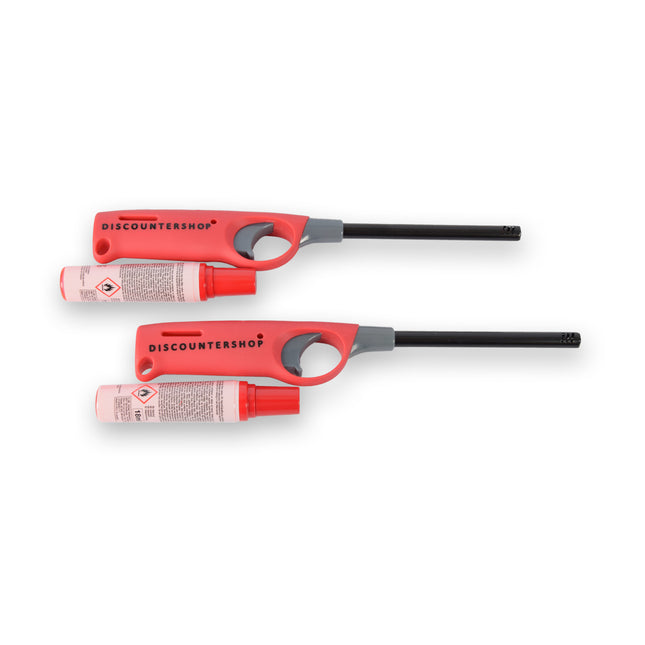 Handige Navulbare Barbecue Aanstekers - Set van 2 - Kunststof - Ideaal voor BBQ Aansteken - Discountershop