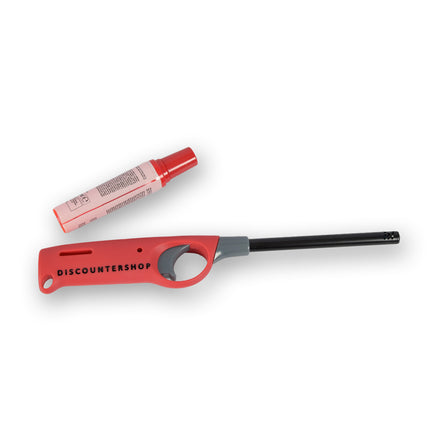 Rode Kunststof Navulbare Barbecue Aanstekers - Set van 4 - Afmetingen 4cm x 26.5cm x 26.5cm - Gewicht 140g