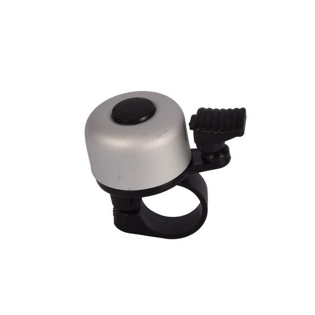 Stijlvolle Mini Fietsbel -  Duurzaam & Weerbestendig - Grijs - Metaal - 5cm x 5.5cm – Fietsaccessoires
