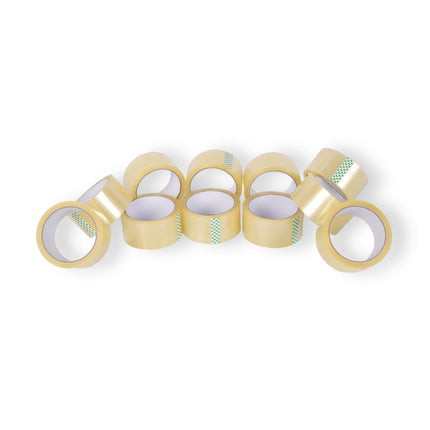 11x Geluidsarm Verpakkingstape - Transparante Plastic Tape - Verpakkingstape Rol - 50m x 4.8cm