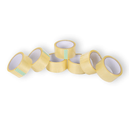 7x Geluidsarm Verpakkingstape - Transparante Plastic Tape - Verpakkingstape Rol - 50m x 4.8cm