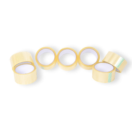 7x Geluidsarm Verpakkingstape - Transparante Plastic Tape - Verpakkingstape Rol - 50m x 4.8cm