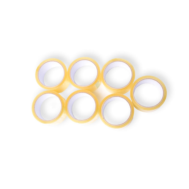 7x Geluidsarm Verpakkingstape - Transparante Plastic Tape - Verpakkingstape Rol - 50m x 4.8cm