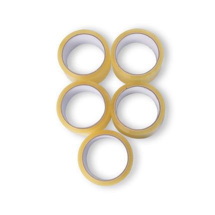 5x Geluidsarm Verpakkingstape - Transparante Plastic Tape - Verpakkingstape Rol - 50m x 4.8cm