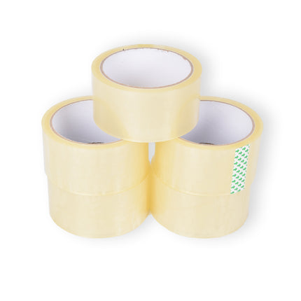 5x Geluidsarm Verpakkingstape - Transparante Plastic Tape - Verpakkingstape Rol - 50m x 4.8cm