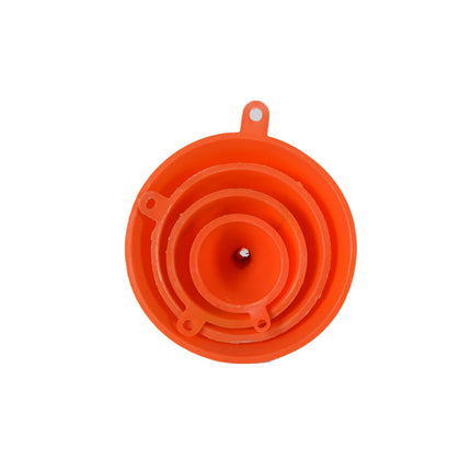 Trechterset 4 Stuks - Oranje Plastic Trechters in Verschillende Maten | Ideaal voor Huishoudelijk Gebruik & Keukenaccessoires | 1 Set