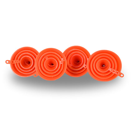 Trechterset - 16 stuks | Oranje Kunststof Trechters | Keukengerei | Keukenaccessoires | Diverse Maten