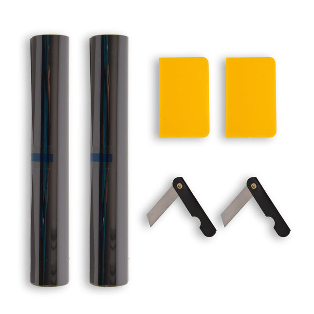 Set van 2 | Raamfolie | kunststof | Zonwerende folie | Zwart | 114g | Autoruit folie | 150cm*20cm 
