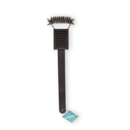 Efficiënte BBQ-reinigingsborstel - Sterk en Betrouwbaar voor een Schone Grill - Grijze Tint - Afmetingen: 15cm x 18cm