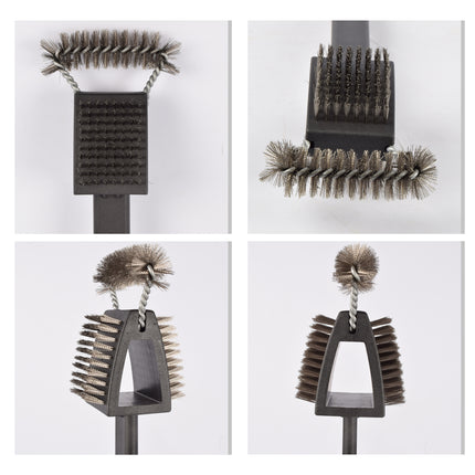 Efficiënte BBQ-reinigingsborstel - Sterk en Betrouwbaar voor een Schone Grill - Grijze Tint - Afmetingen: 15cm x 18cm