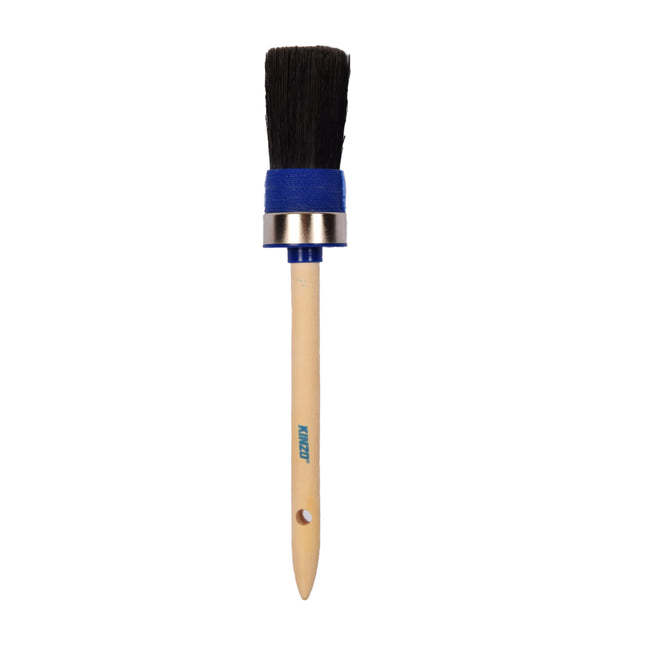 Kwalitatieve Synthetische Verfkwasten - Brede en Ronde Kwasten - Zwart - 4x25 cm