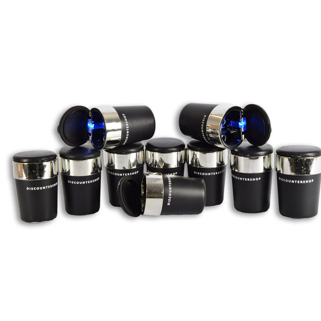10stuks | Auto asbak |asbak | zwart | Auto accessoires | kunststof | 6.5cm*12cm | Diepte:10.5cm