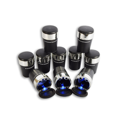 10stuks | Auto asbak |asbak | zwart | Auto accessoires | kunststof | 6.5cm*12cm | Diepte:10.5cm