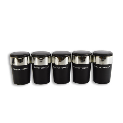 5 stuks | Auto asbak |asbak | zwart | Auto accessoires | kunststof | 6.5cm*12cm | Diepte:10.5cm