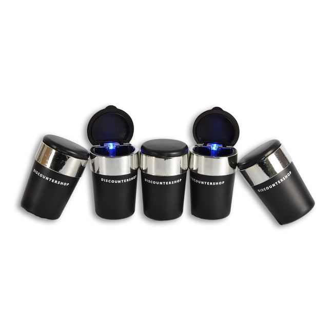 5 stuks | Auto asbak |asbak | zwart | Auto accessoires | kunststof | 6.5cm*12cm | Diepte:10.5cm