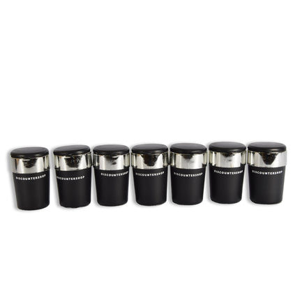 7stuks | Auto asbak |asbak | zwart | Auto accessoires | kunststof | 6.5cm*12cm | Diepte:10.5cm