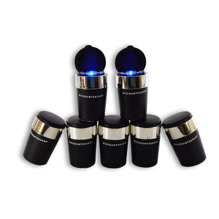 7stuks | Auto asbak |asbak | zwart | Auto accessoires | kunststof | 6.5cm*12cm | Diepte:10.5cm