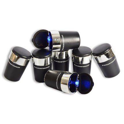 7stuks | Auto asbak |asbak | zwart | Auto accessoires | kunststof | 6.5cm*12cm | Diepte:10.5cm