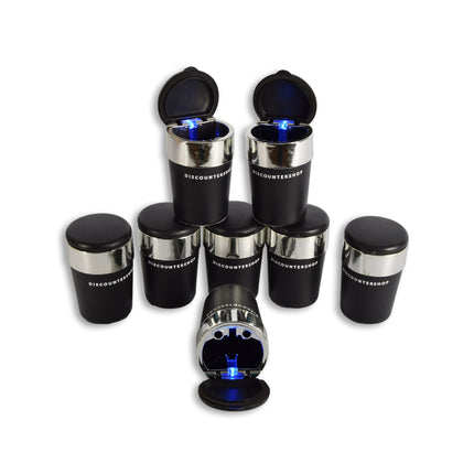8stuks | Auto asbak |asbak | zwart | Auto accessoires | kunststof | 6.5cm*12cm | Diepte:10.5cm