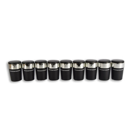 9stuks | Auto asbak |asbak | zwart | Auto accessoires | kunststof | 6.5cm*12cm | Diepte:10.5cm