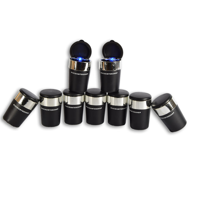 9stuks | Auto asbak |asbak | zwart | Auto accessoires | kunststof | 6.5cm*12cm | Diepte:10.5cm
