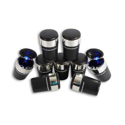 9stuks | Auto asbak |asbak | zwart | Auto accessoires | kunststof | 6.5cm*12cm | Diepte:10.5cm