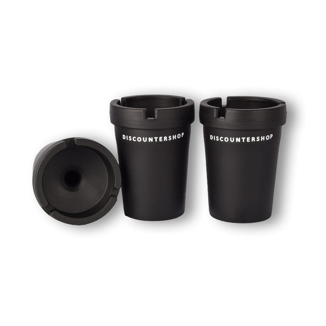 Set van 3 | Auto asbak | asbak | kunststof | 201g | Zwart | strand asbak | sigarettenasbak | Auto accessoires | 8cm*11cm 