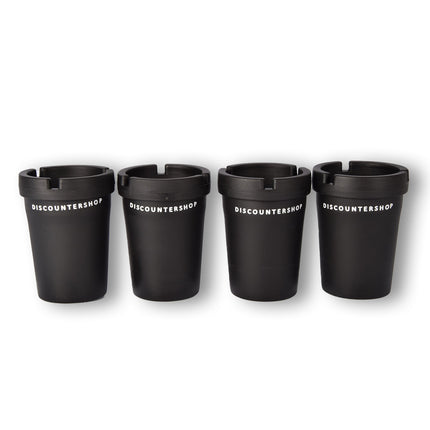Set van 4 | Auto asbak | asbak | kunststof | 2711g | Zwart | strand asbak | sigarettenasbak | Auto accessoires | 8cm*11cm 