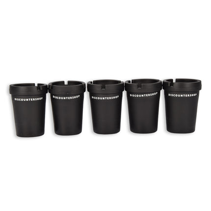 5 stuks | Auto asbak | asbak | zwart | kunststof | 104 g | Auto accessoires | 8cm*11cm