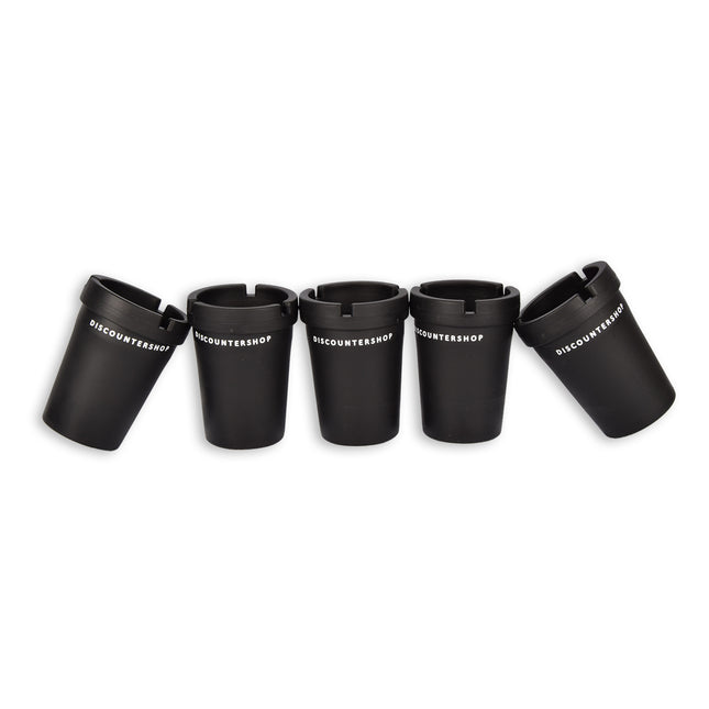 5 stuks | Auto asbak | asbak | zwart | kunststof | 104 g | Auto accessoires | 8cm*11cm