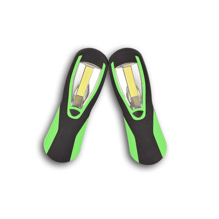 Set van 2 | Zaklamp | Oplaadbare zaklamp | Mini zaklamp | 300lm Lumen per Lichtpunt | groen/ zwart 