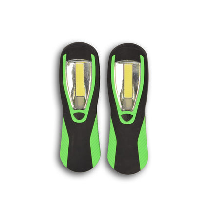 Set van 2 | Zaklamp | Oplaadbare zaklamp | Mini zaklamp | 300lm Lumen per Lichtpunt | groen/ zwart 