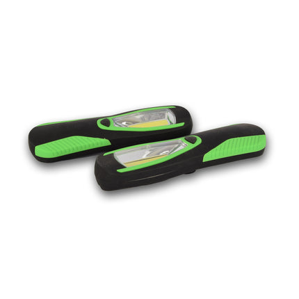 Set van 2 | Zaklamp | Oplaadbare zaklamp | Mini zaklamp | 300lm Lumen per Lichtpunt | groen/ zwart 