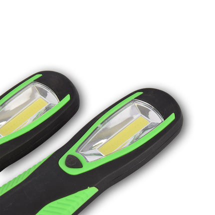Set van 2 | Zaklamp | Oplaadbare zaklamp | Mini zaklamp | 300lm Lumen per Lichtpunt | groen/ zwart 