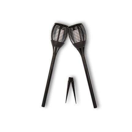 2x | Solar prikspot | prikspot zonne-energie | Voeding: 1 × AA ni-MH 1200mAh 1.2V | prikspot buiten | solar tuinfakkel | Batterij:1200mAh | prikspot tuin | 8cm*77cm 