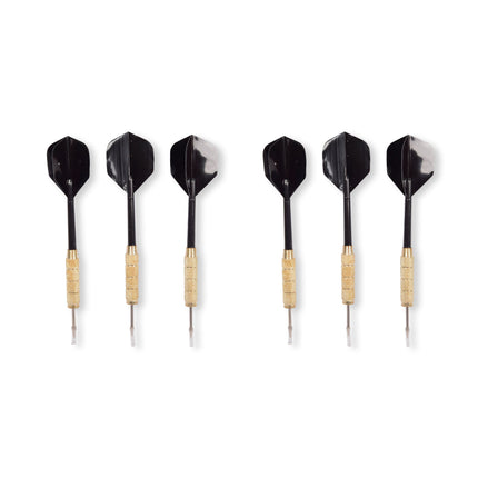 Dartpijlen Assortiment in Zwart & Goud - Verhoog je Dartsucces - 6 Stuks - 14cm x 3.5cm x 1.5cm