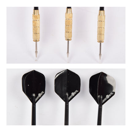 3x Luxe Zwarte & Gouden Dartpijlen Set - Complete Dartset met Dartpijlen en Accessoires - 14cm x 3.5cm x 1.5cm
