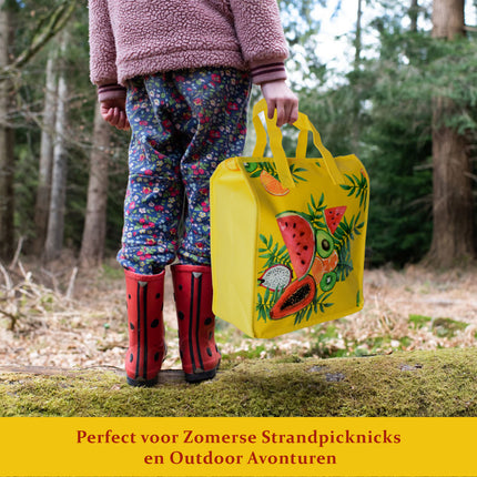 picknick tas | Picknick rugzak  | Geel | Picknickset | met ritssluiting | XL | Strandtas | picknickmand | isolatietas | 20 Liter 