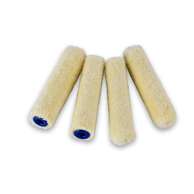 4stuks | Verfroller | beige | Muurverfroller | nylon pluisvrij |41g | Schuimroller | Structuurroller | Verfkwasten | 10cm*2cm 